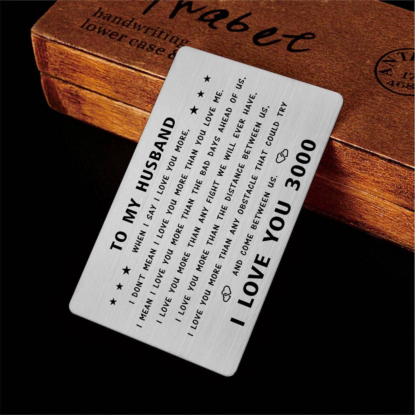 Wallet Card for Husband - I Love You Gift, Perfect for Birthdays, Valentine's Day, and Father's Day