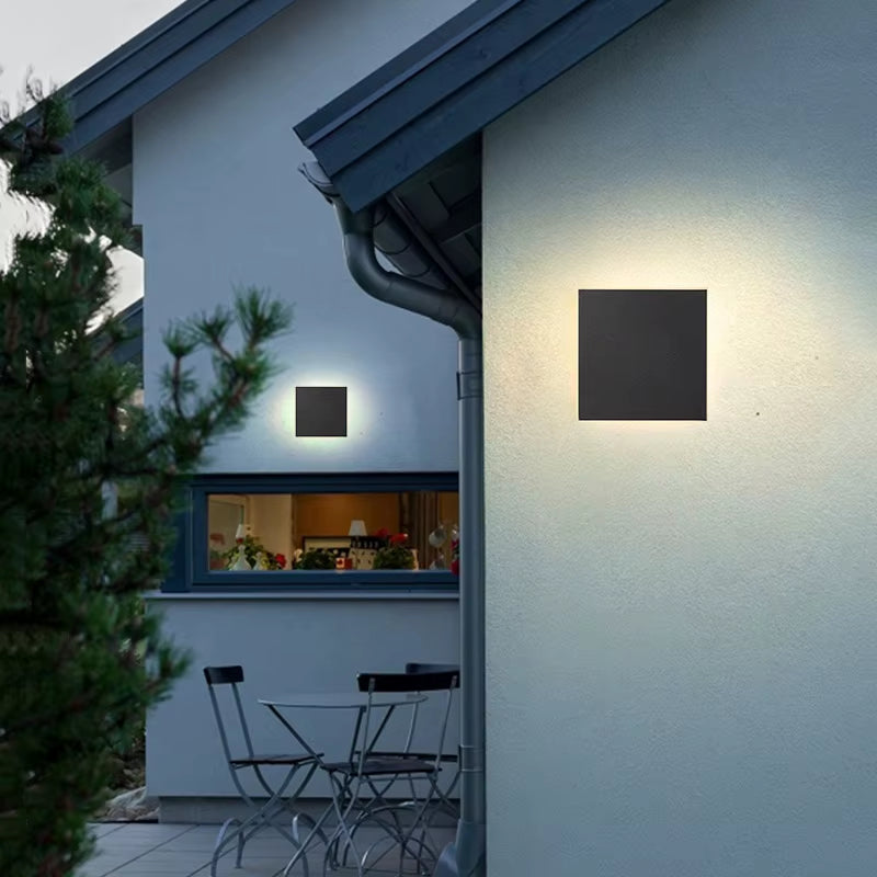 Modern IP65 Waterproof Outdoor LED Wall Lamp Aluminum round Squar Wall Light Garden Porch Sconce Light 96V 220V Sconce Luminaire