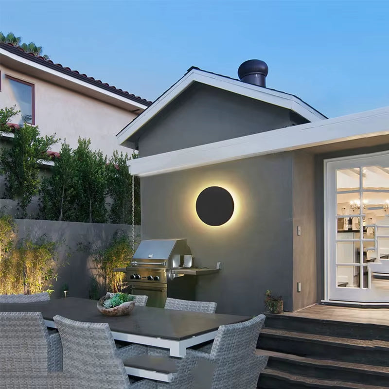 Modern IP65 Waterproof Outdoor LED Wall Lamp Aluminum round Squar Wall Light Garden Porch Sconce Light 96V 220V Sconce Luminaire