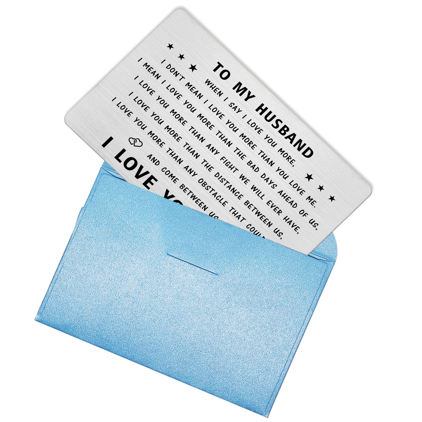 Wallet Card for Husband - I Love You Gift, Perfect for Birthdays, Valentine's Day, and Father's Day