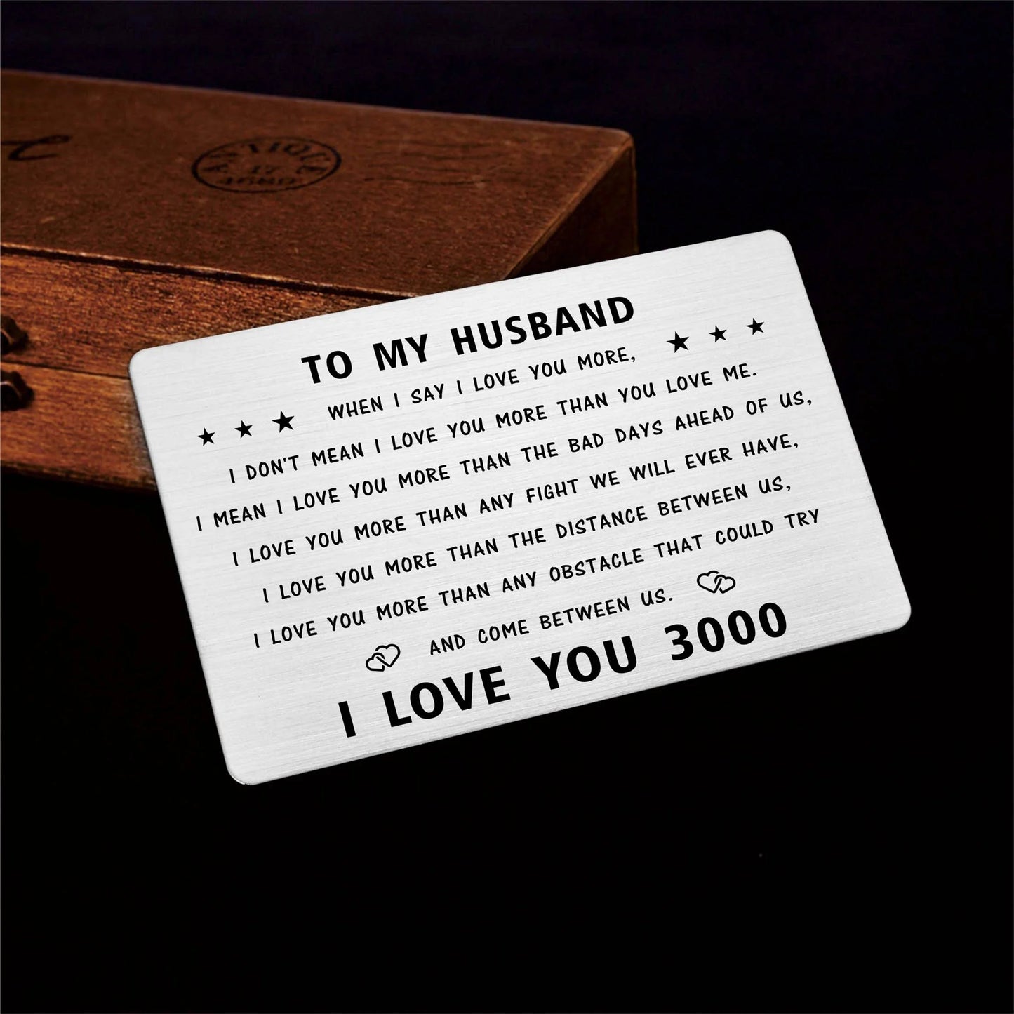 Wallet Card for Husband - I Love You Gift, Perfect for Birthdays, Valentine's Day, and Father's Day