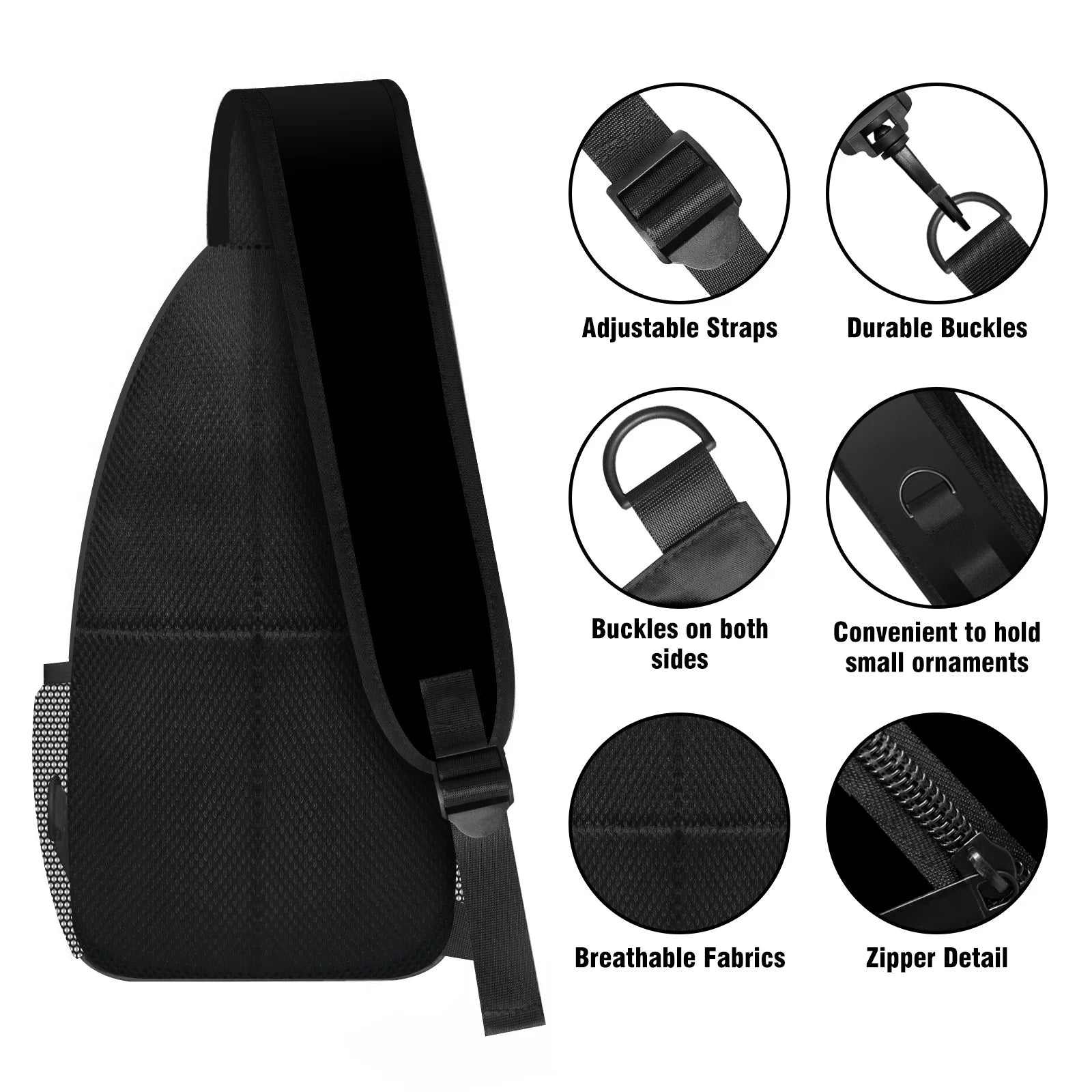 Vacekoe Crossbody Sling Backpack for Men and Women - Outdoor Travel and Camping Daypack with Dog Footprint Design